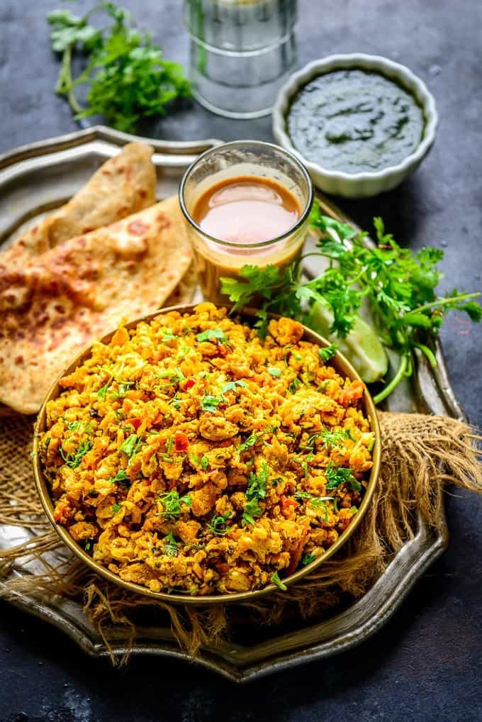 Egg Bhuji (Indian style) w/ Plain Prantha